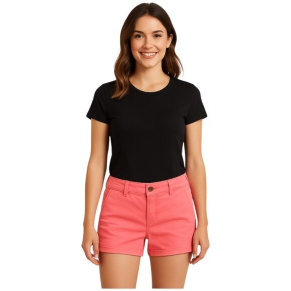 American Eagle Size 4 Pink Denim Short Pants - Picture 1 of 9